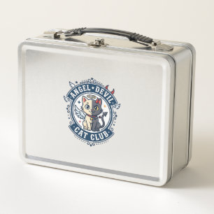 Angel Devil Cat Cat Mom Gift Idea - Angel Devil Ca Metal Lunch Box