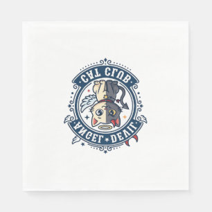 Angel Devil Cat Cat Mom Gift Idea - Angel Devil Ca Napkin