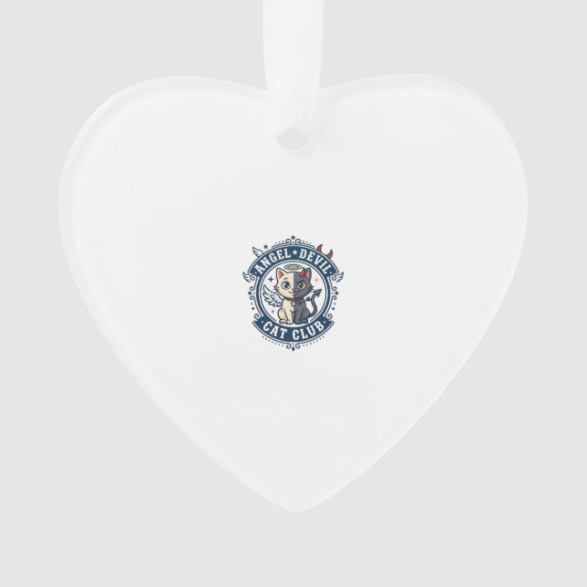 Angel Devil Cat Cat Mom Gift Idea - Angel Devil Ca Ornament (Front)