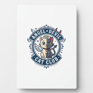 Angel Devil Cat Cat Mom Gift Idea - Angel Devil Ca Plaque