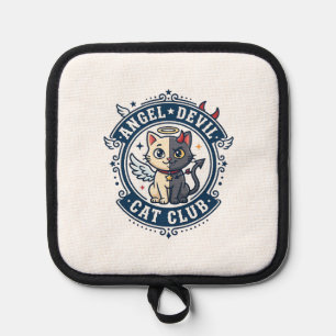 Angel Devil Cat Cat Mom Gift Idea - Angel Devil Ca Pot Holder