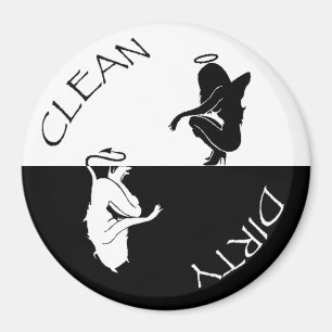 Angel / Devil Clean / Dirty Dishwasher Magnet