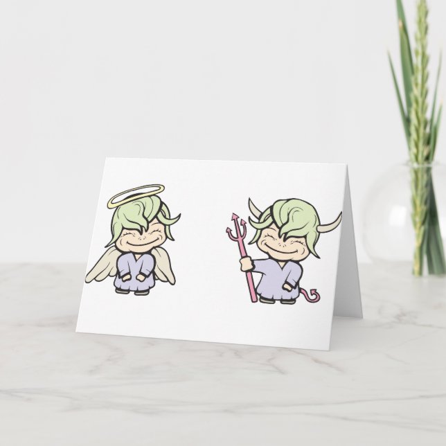 angel-devil!  Customizable! Card (Front)