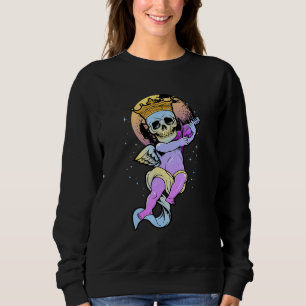Angel Devil Fairy Skull - Sad Aesthetic Edgy Stree Sweatshirt