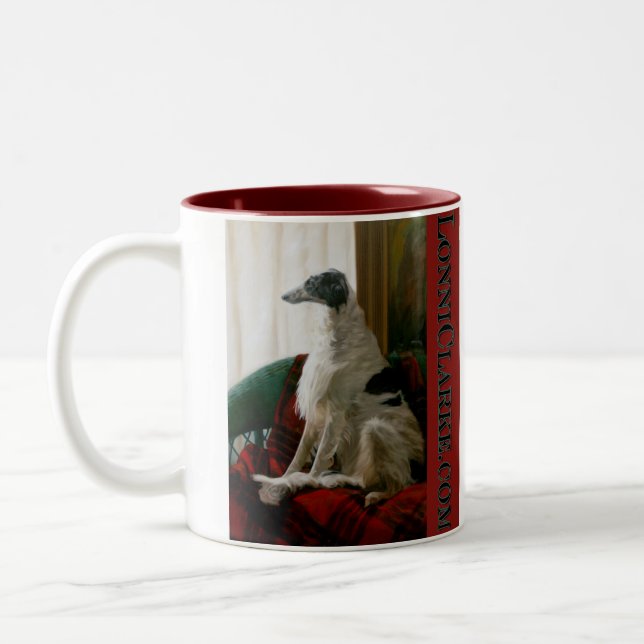 Angel Dog of the Universe Two-Tone Coffee Mug (Left)