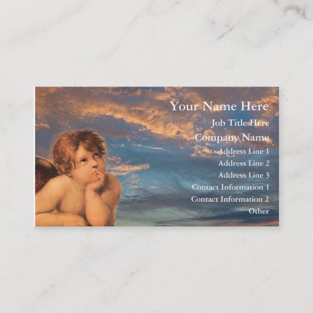 Angel Dreaming Business Card (Front)