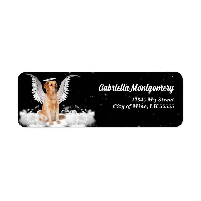 Angel du gardien de Golden Retriever sur l'adresse (Devant)