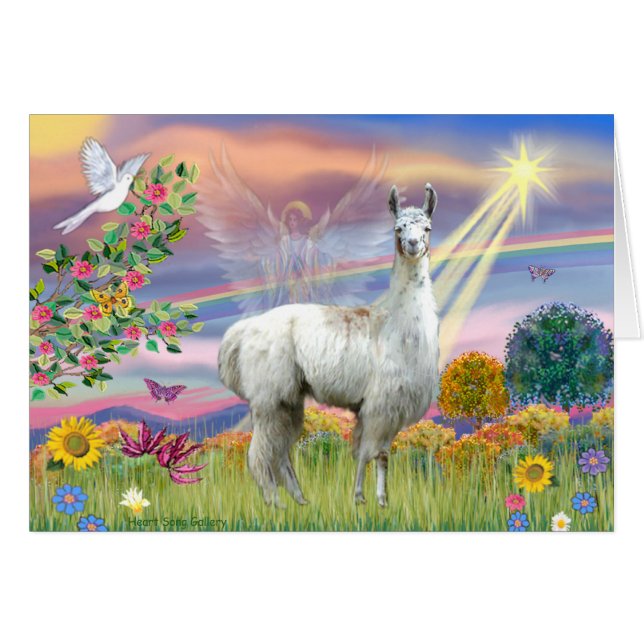 Angel du nuage et lama (Devant horizontal)