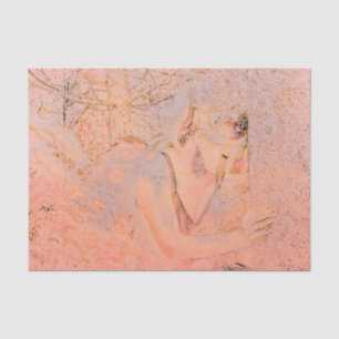 Angel Elegant Rose Gold Peach Floral Antique Tissue Paper