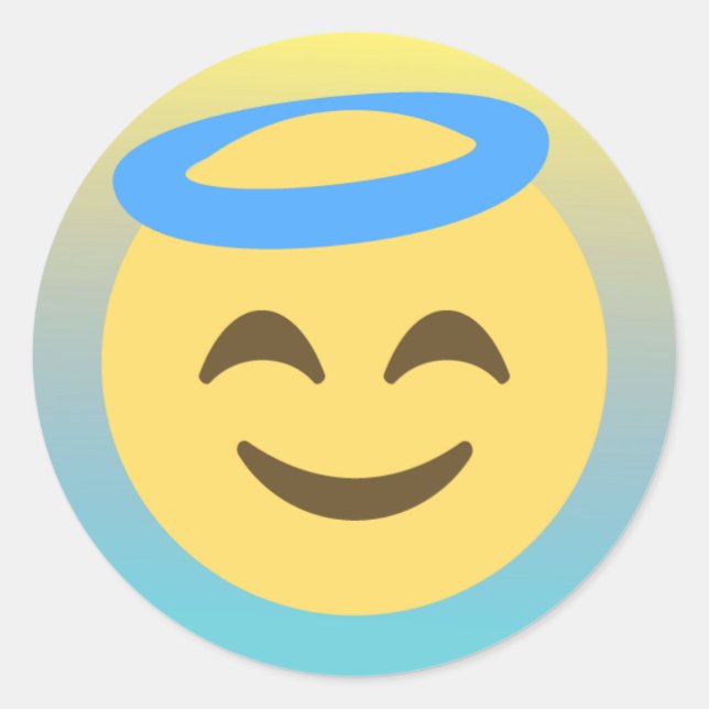 Angel Emoji Ombre Stickers (Front)