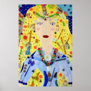 Angel en Bleu Posters - Cadeaux d'oeuvres surréali