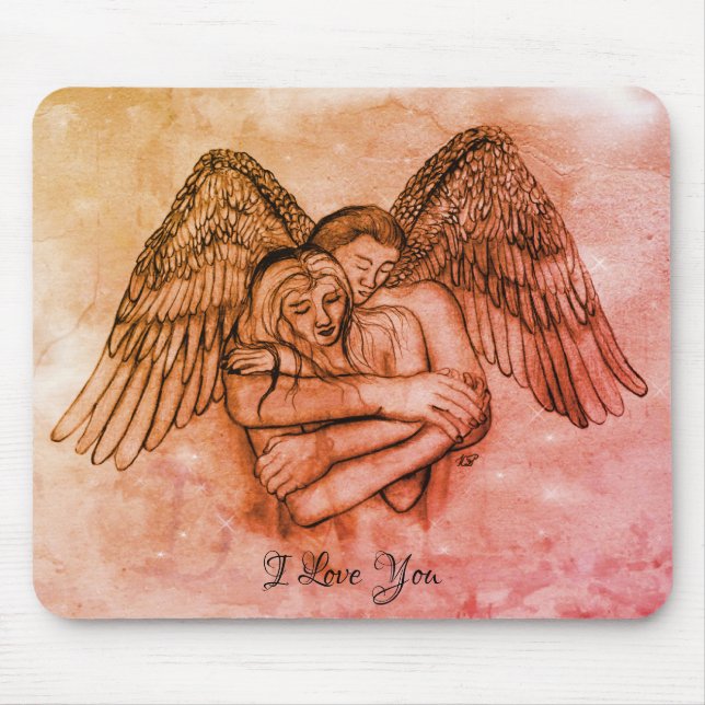 Angel Eros in Love , I Love You Mouse Pad (Front)