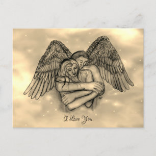 Angel Eros in Love , I Love You Postcard