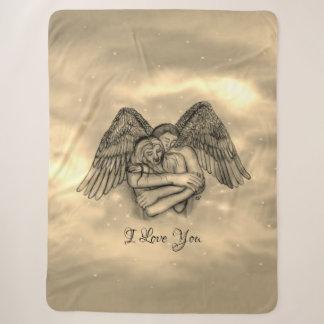 Angel Eros in Love , I Love You Sherpa Blanket