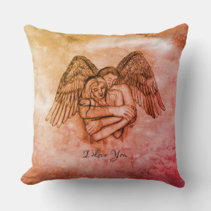Angel Eros in Love , I Love You Throw Pillow