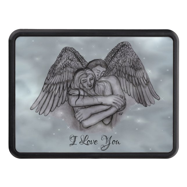 Angel Eros in Love , I Love You Trailer Hitch Cover (Front)