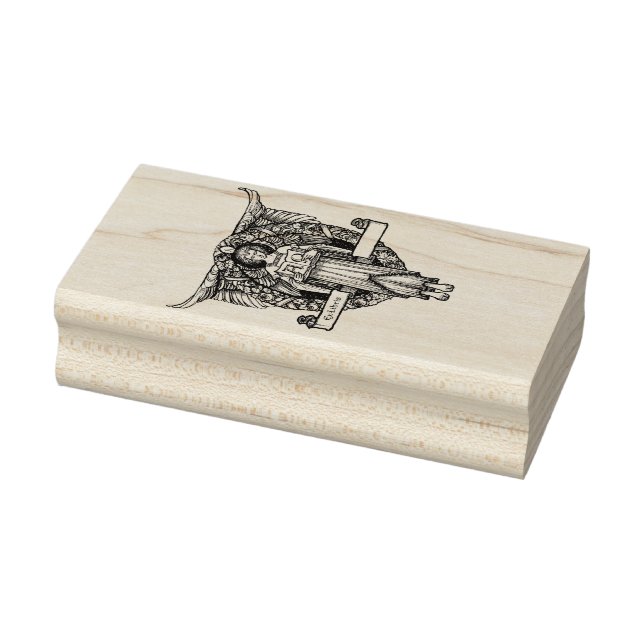 Angel Ex-libris Rubber Stamp (Stamp)