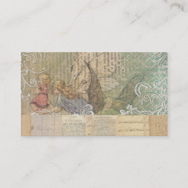 Angel Fairy Collage Business Card (Front)