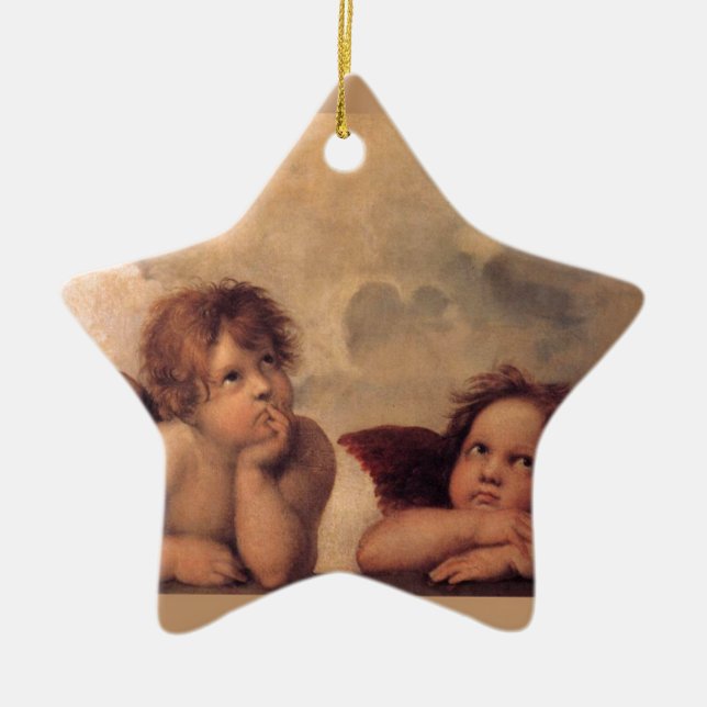 Angel Faith Raphael Faith Blessing Cute Ceramic Ornament (Front)