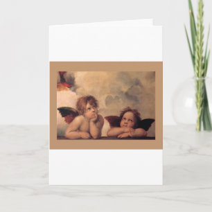 angel faith Raphael vintage old painting blessing Holiday Card