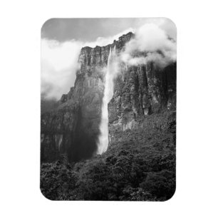 Angel Falls in Black & White Magnet