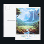 Angel Falls Venezuela Travel  Postcard<br><div class="desc">Angel Falls Venezuela Travel Painting</div>