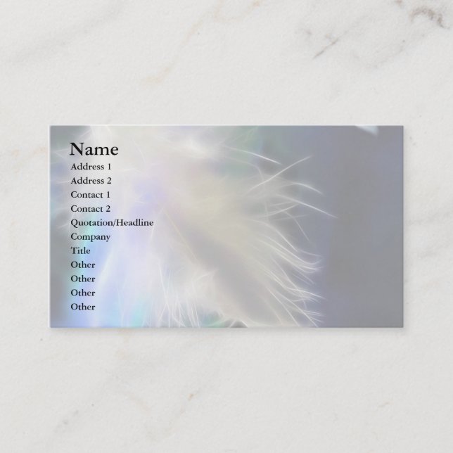 Angel Feather Business Card (Front)