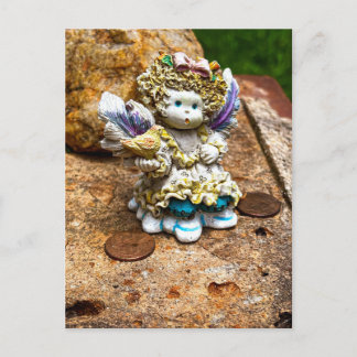 Angel Figurine at Red Hill Cemetery Milledgeville Postcard