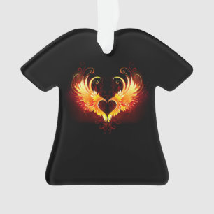 Angel Fire Heart with Wings