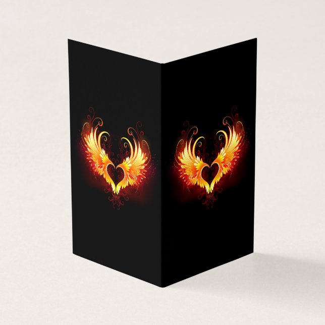 Angel Fire Heart with Wings (Outside)