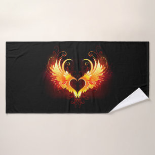 Angel Fire Heart with Wings