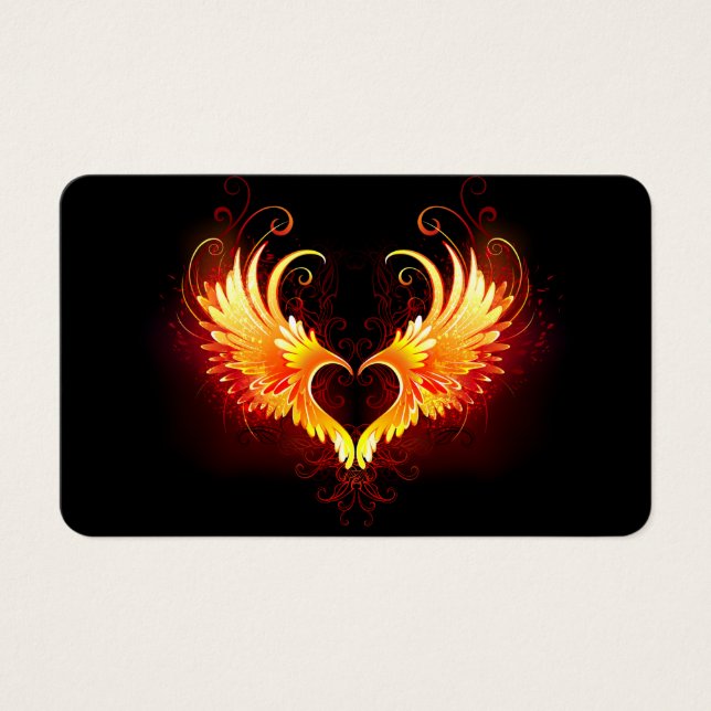 Angel Fire Heart with Wings (Front)