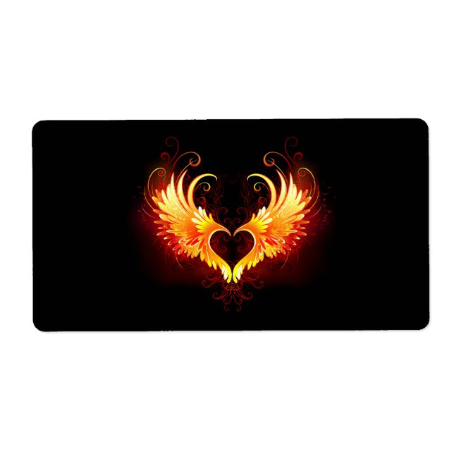 Angel Fire Heart with Wings (Front)