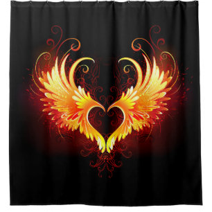 Angel Fire Heart with Wings