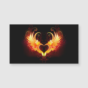Angel Fire Heart with Wings