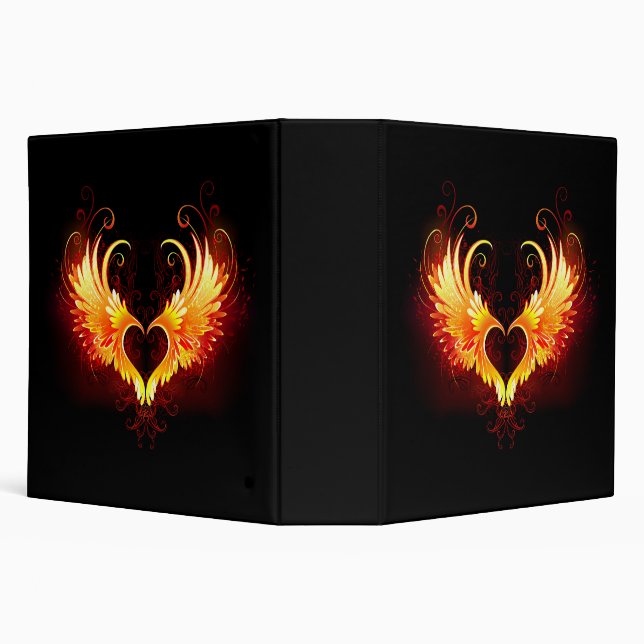 Angel Fire Heart with Wings Binder (Background)