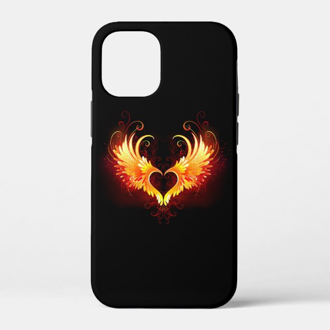 Angel Fire Heart with Wings Case-Mate iPhone Case (Back)