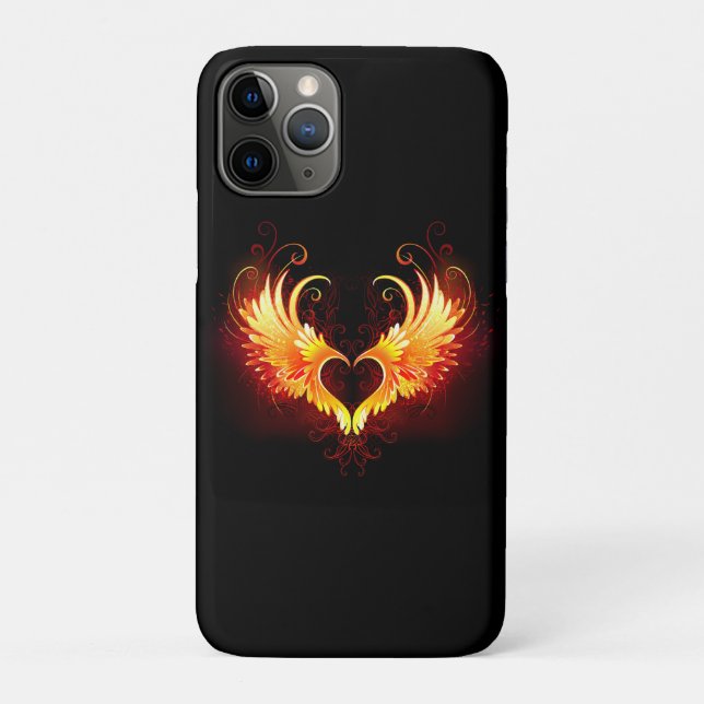 Angel Fire Heart with Wings Case-Mate iPhone Case (Back)