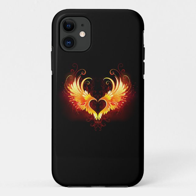 Angel Fire Heart with Wings Case-Mate iPhone Case (Back)
