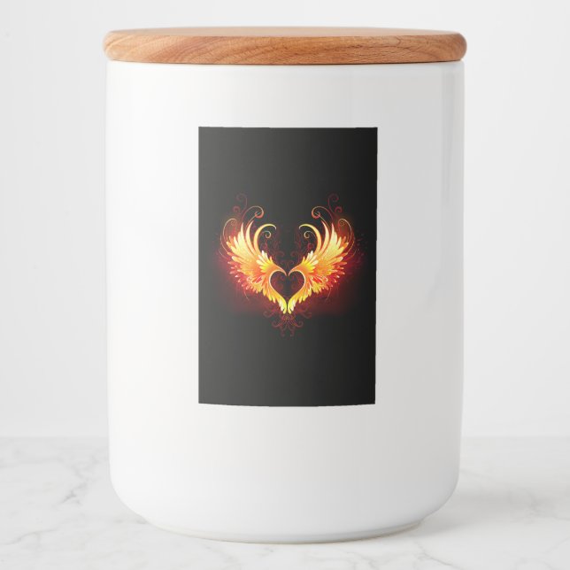Angel Fire Heart with Wings Food Label (Front)