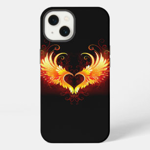 Angel Fire Heart with Wings iPhone 13 Case