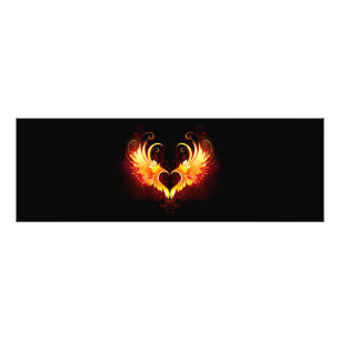 Angel Fire Heart with Wings Photo Print
