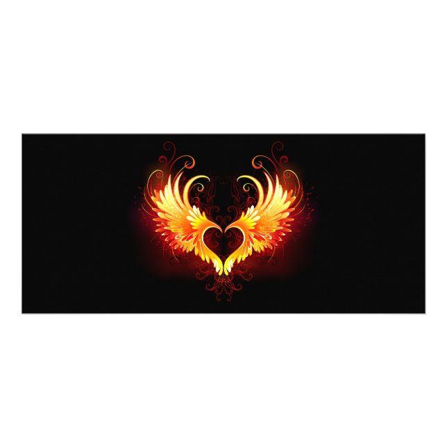 Angel Fire Heart with Wings Rack Card (Front)