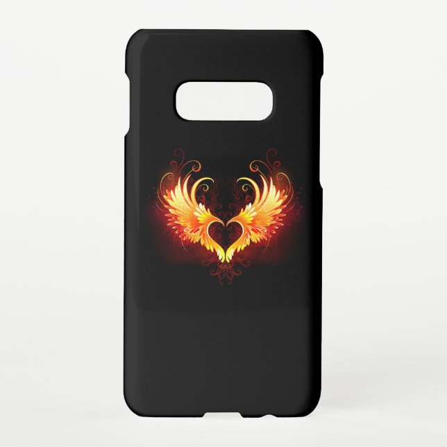Angel Fire Heart with Wings Samsung Galaxy Case (Back)