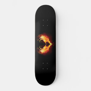 Angel Fire Heart with Wings Skateboard