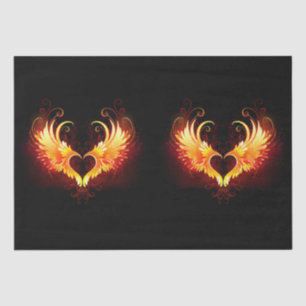 Angel Fire Heart with Wings Tissue Paper