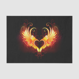 Angel Fire Heart with Wings Tissue Paper