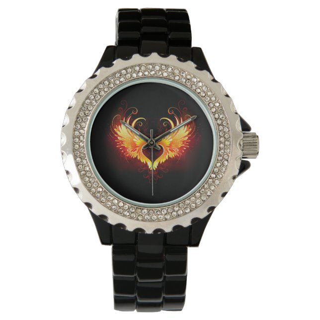 Angel Fire Heart with Wings Watch (Front)