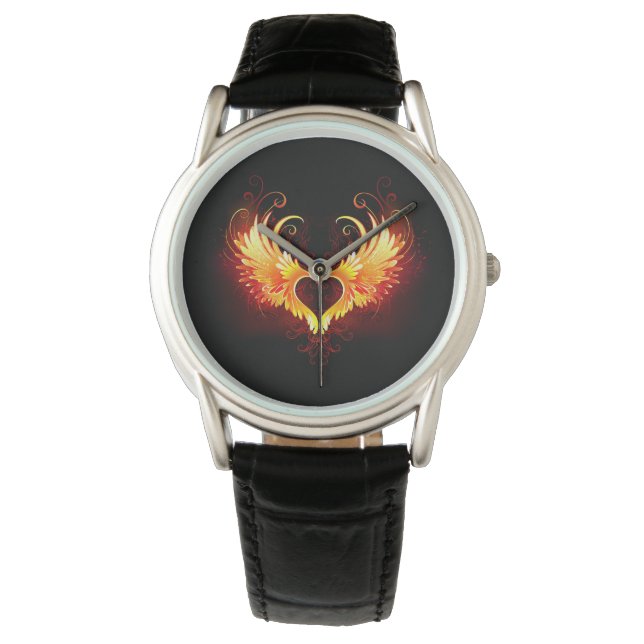 Angel Fire Heart with Wings Watch (Front)