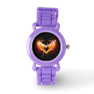 Angel Fire Heart with Wings Watch
